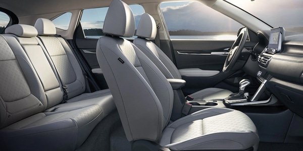 2021 Kia Seltos Upscale Interior The interior features thorough ergonomic design, with ample passenger space and reclining second-row seats.